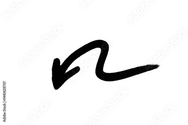 Fototapeta Arrow doodle bold drawing