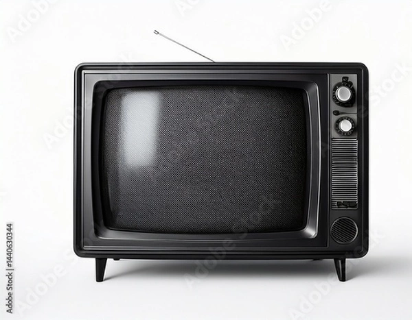 Obraz black television isolate on white background