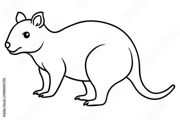 Fototapeta Quokka Sketch Vector