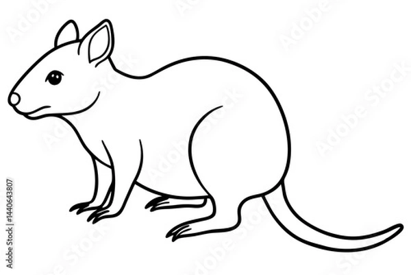 Fototapeta Quokka Sketch Vector