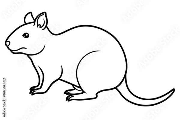 Fototapeta Quokka Sketch Vector