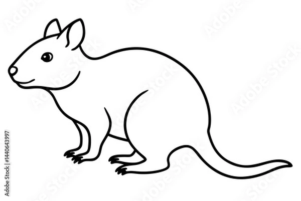 Fototapeta Quokka Sketch Vector