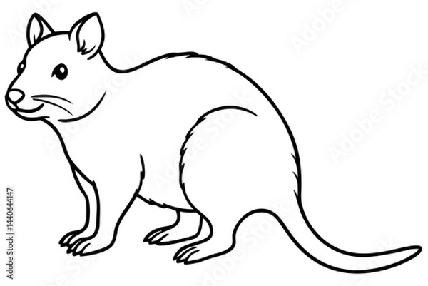 Fototapeta Quokka Sketch Vector
