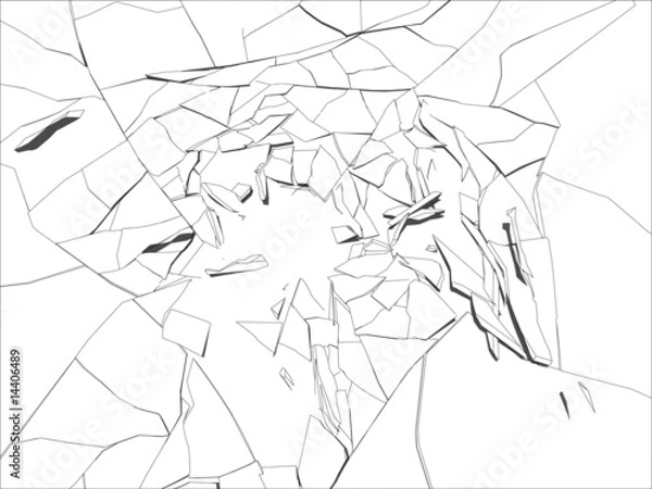 Obraz zerbrochenes glas