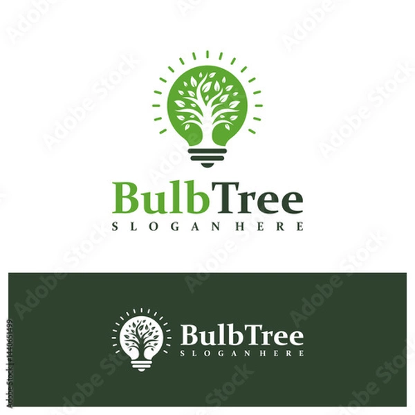 Obraz Bulb Tree logo design concept vector. Tree Bulb Logo Design Template. Creative Symbol. Icon