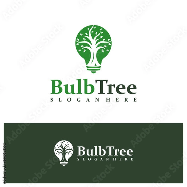 Obraz Bulb Tree logo design concept vector. Tree Bulb Logo Design Template. Creative Symbol. Icon