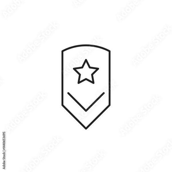 Fototapeta military rank badge icon. military rank badge Symbol sign for mobile concept and web design. Vector icon, Logo illustration, Vector graphics