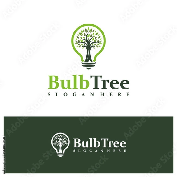Obraz Bulb Tree logo design concept vector. Tree Bulb Logo Design Template. Creative Symbol. Icon