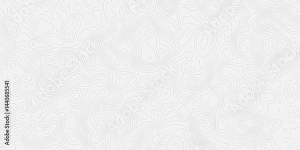 Fototapeta topographic white and grey light wave line topo map contour modern design white background. Wavy topography geography design map, texture, line, adventure, mountain,  vector illustration.