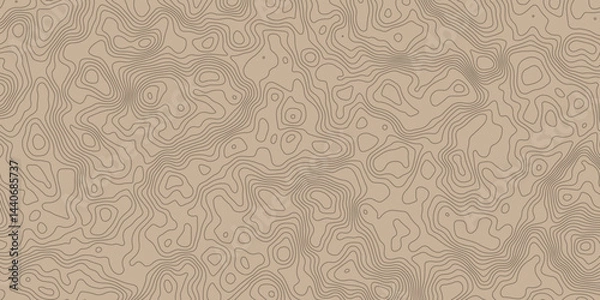 Fototapeta contour topographic wave nature curve geography outline technology map shape terrain  background.  