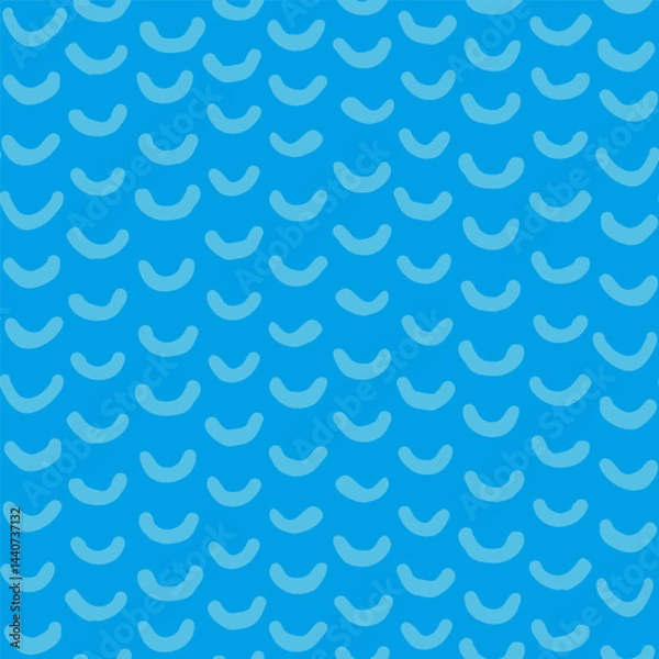 Fototapeta Vector seamless background with Irregular hand drawn wavy lines. Abstract fish scale seamless pattern in blue colors. Perfect for wallpaper, packaging, textile, or other