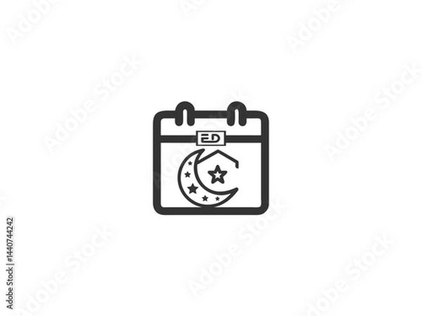 Obraz Simple, grayscale vector graphic of a stylized banner or icon.