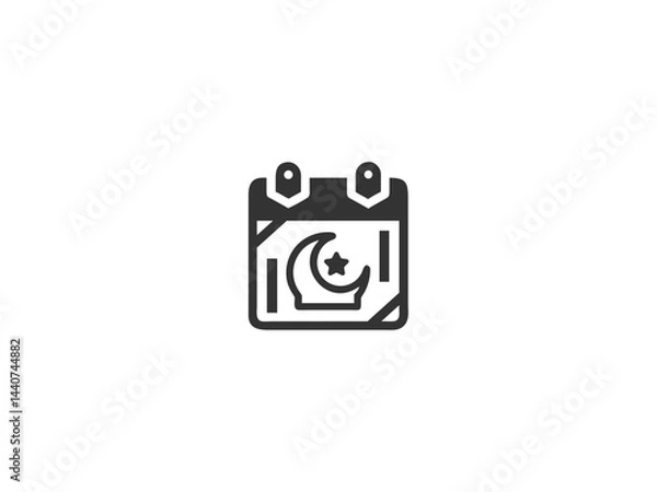 Obraz Simple, grayscale vector graphic of a stylized banner or icon.
