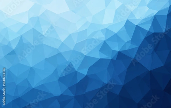 Fototapeta Abstract blue geometric pattern with triangles forms a stylishdesign