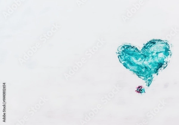 Obraz 心を描いたアート作品が白い壁に飾られた場所での温かい雰囲気