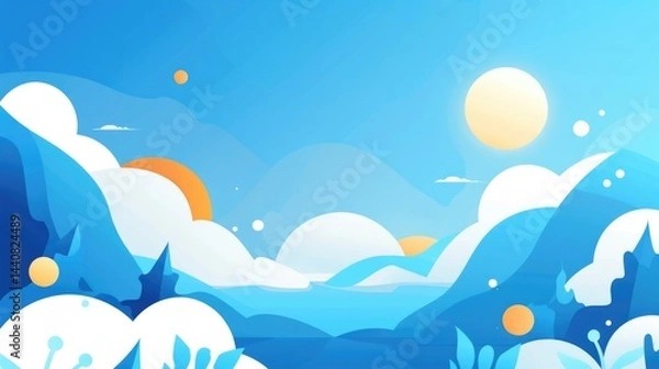 Fototapeta Abstract vivid colorful wave flowing express energetic texture. Seamless texture of vividness curve swirling convey sense of harmony and wonderful scene perfect for effect and graphic design. AIG51.