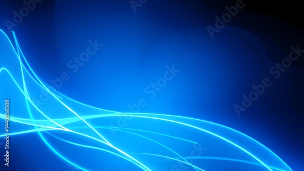 Fototapeta White lights on blue background. Generative AI