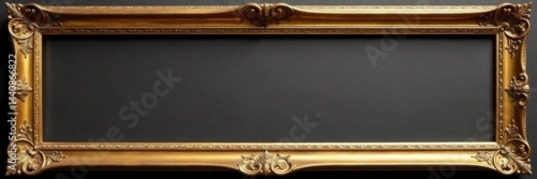 Obraz Ornate gold frame, aged patina, ready for art , gallery, filigree, decoration