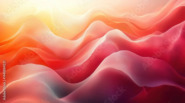 Fototapeta A vibrant gradient background flowing from rich red to soft peach, perfect for modern design and creative projects