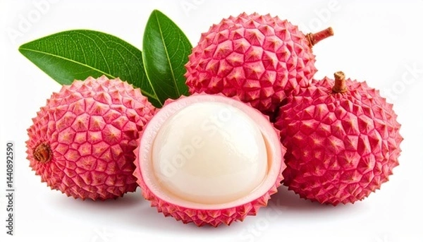 Fototapeta Lychee isolated on white background