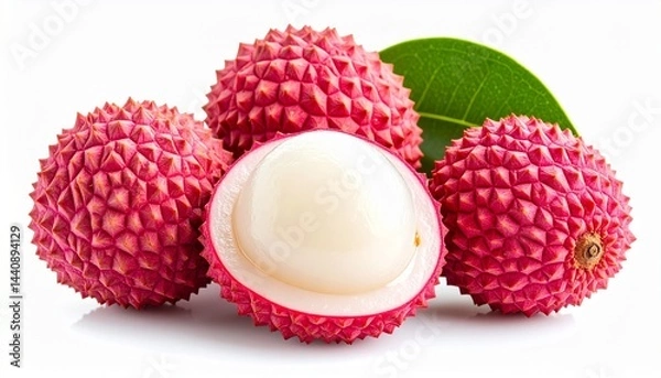 Fototapeta Lychee isolated on white background