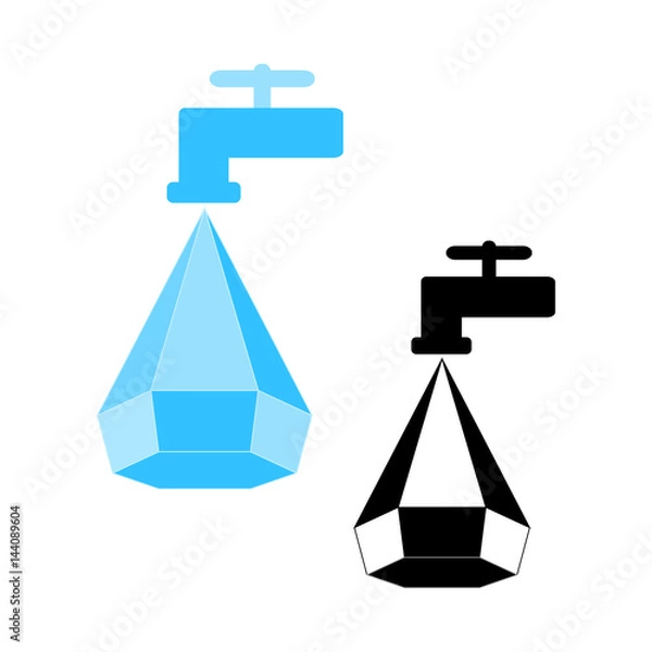 Fototapeta Water conservation logo