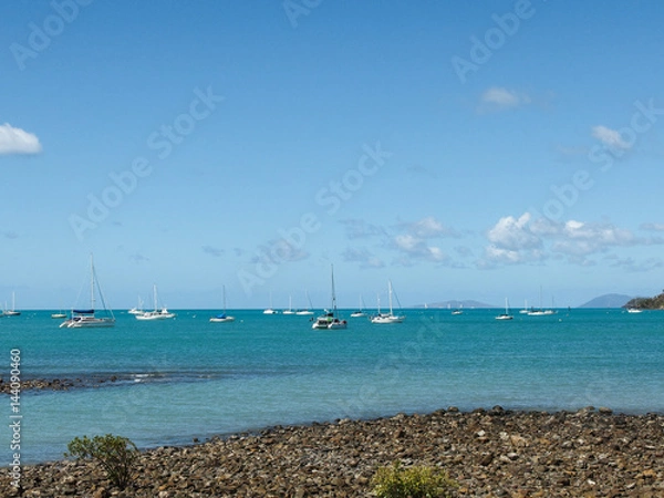 Obraz Barcos en la bahia de Airlie Beach