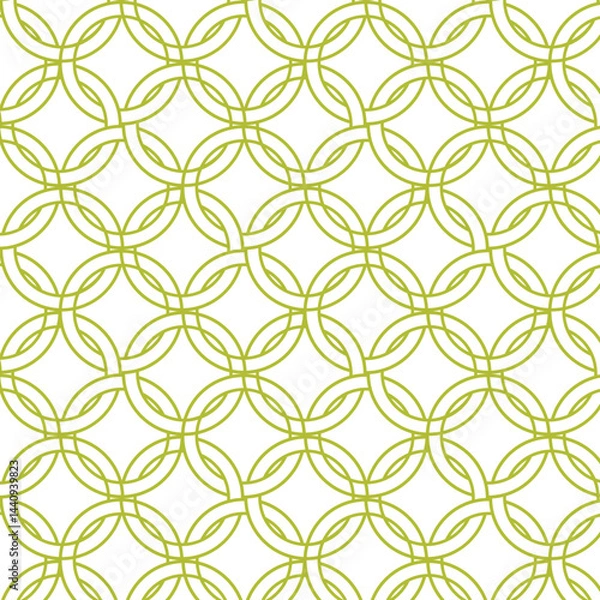 Fototapeta seamless damask pattern, seamless pattern with floral elements, geometric pattern, repeating arrangement of circles, interesting lens-like shapes