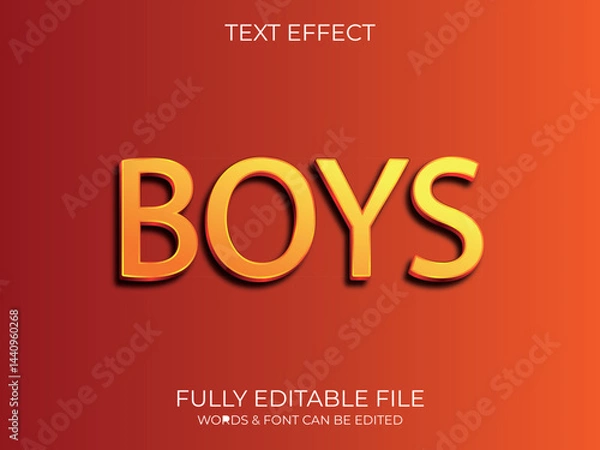 Fototapeta Text effect 3d style