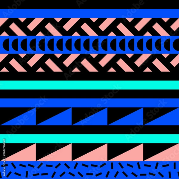 Obraz Abstract seamless pattern in 80 90 style