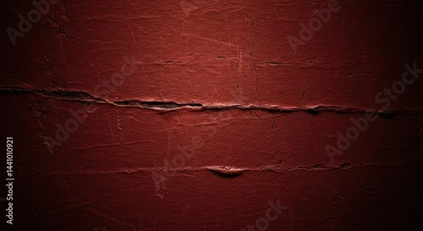 Fototapeta Grunge red paper texture with visible damage and wear.