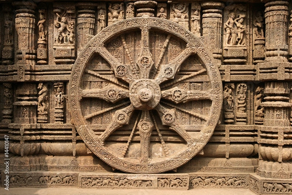 Obraz Starożytna świątynia hinduistyczna w Konark, Orissa, Indie. XIII wiek AD