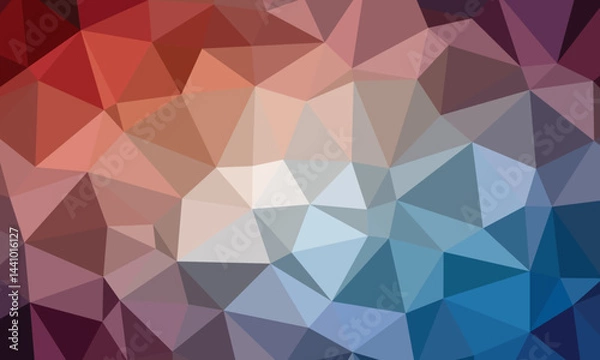 Fototapeta Vector polygonal background. Colored geometric mosaic.