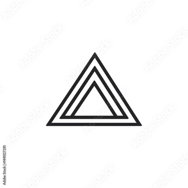 Fototapeta Hazard Warning Light Symbol Concentric Triangles Icon