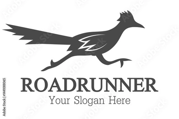 Fototapeta road runner logo icon design vector flat isolated illustration