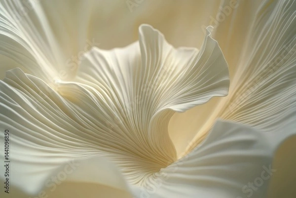 Fototapeta Abstract close-up view of delicate, pleated textures.