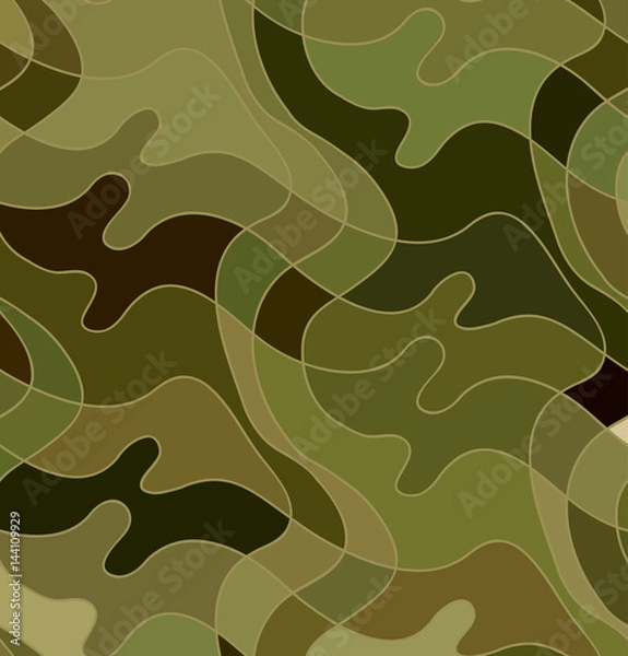 Obraz Vector wave background of drawn lines