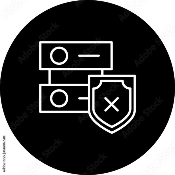 Obraz Unsecure  Black Circle  Icon Design