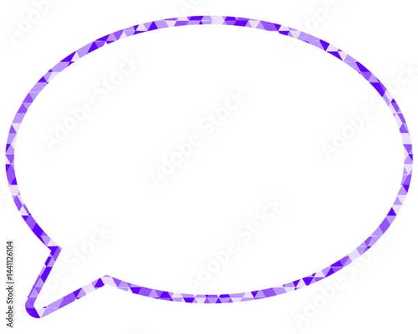 Fototapeta ステンドグラス風吹き出し　三角形模様　丸形