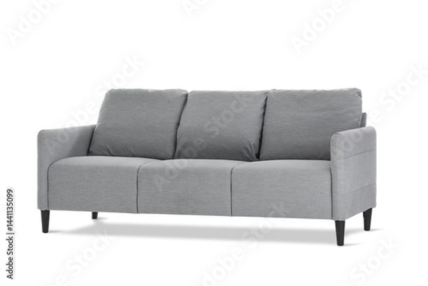 Obraz Grey couch on white background