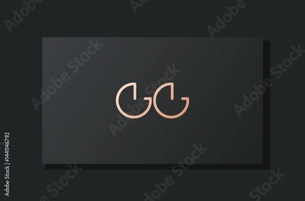 Obraz Abstract luxury initial letter GG logo.