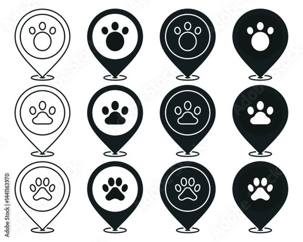 Obraz Pet location icon. Illustration vector