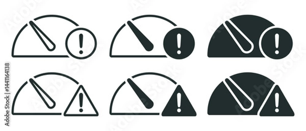 Obraz Performance scale warning icon. Illustration vector