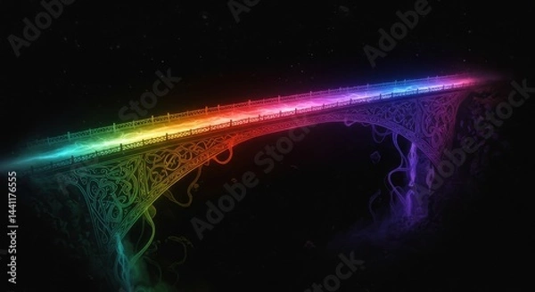 Obraz Bifrost Rainbow Bridge Depiction