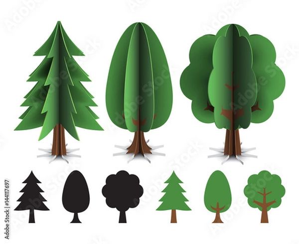 Obraz Cardboard trees