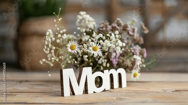 Fototapeta Joyful celebration: Happy Mother’s Day embraces warmth, gratitude, recognizing nurturing guidance, selfless love, endless sacrifices, cherishing bond, honoring devotion, appreciating every moment.