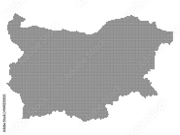Fototapeta Dotted map of Bulgaria Large