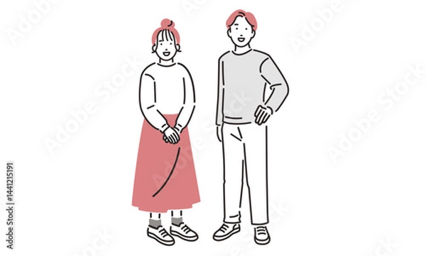 Obraz 若い男女カップル