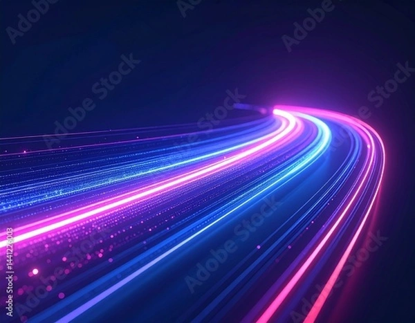 Fototapeta Abstract lines data transfer background image
