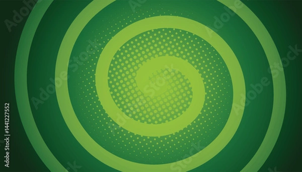 Fototapeta green rounded spiral vector background with modern style
